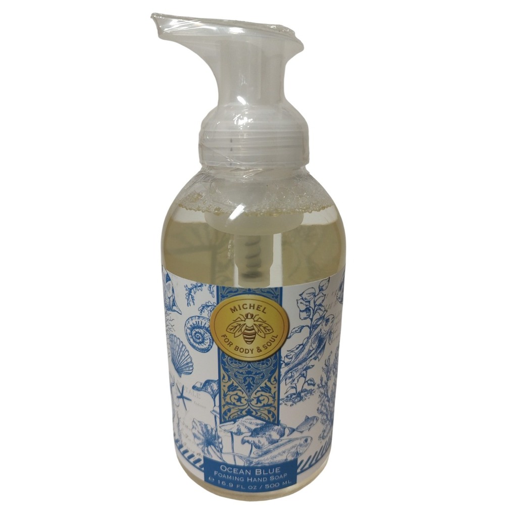 Michel For‎ Body and Soul Ocean Blue Foaming Hand Soap Shea Butter 16.9 oz New